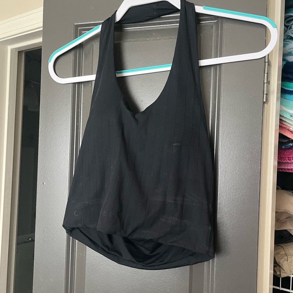 Buttery soft black halter top Brami with built-in bra